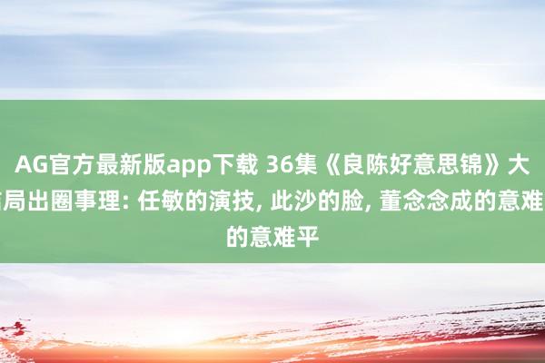 AG官方最新版app下载 36集《良陈好意思锦》大结局出圈事理: 任敏的演技， 此沙的脸， 董念念成的意难平