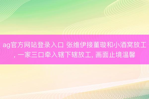 ag官方网站登录入口 张维伊接董璇和小酒窝放工， 一家三口牵入辖下辖放工， 画面止境温馨